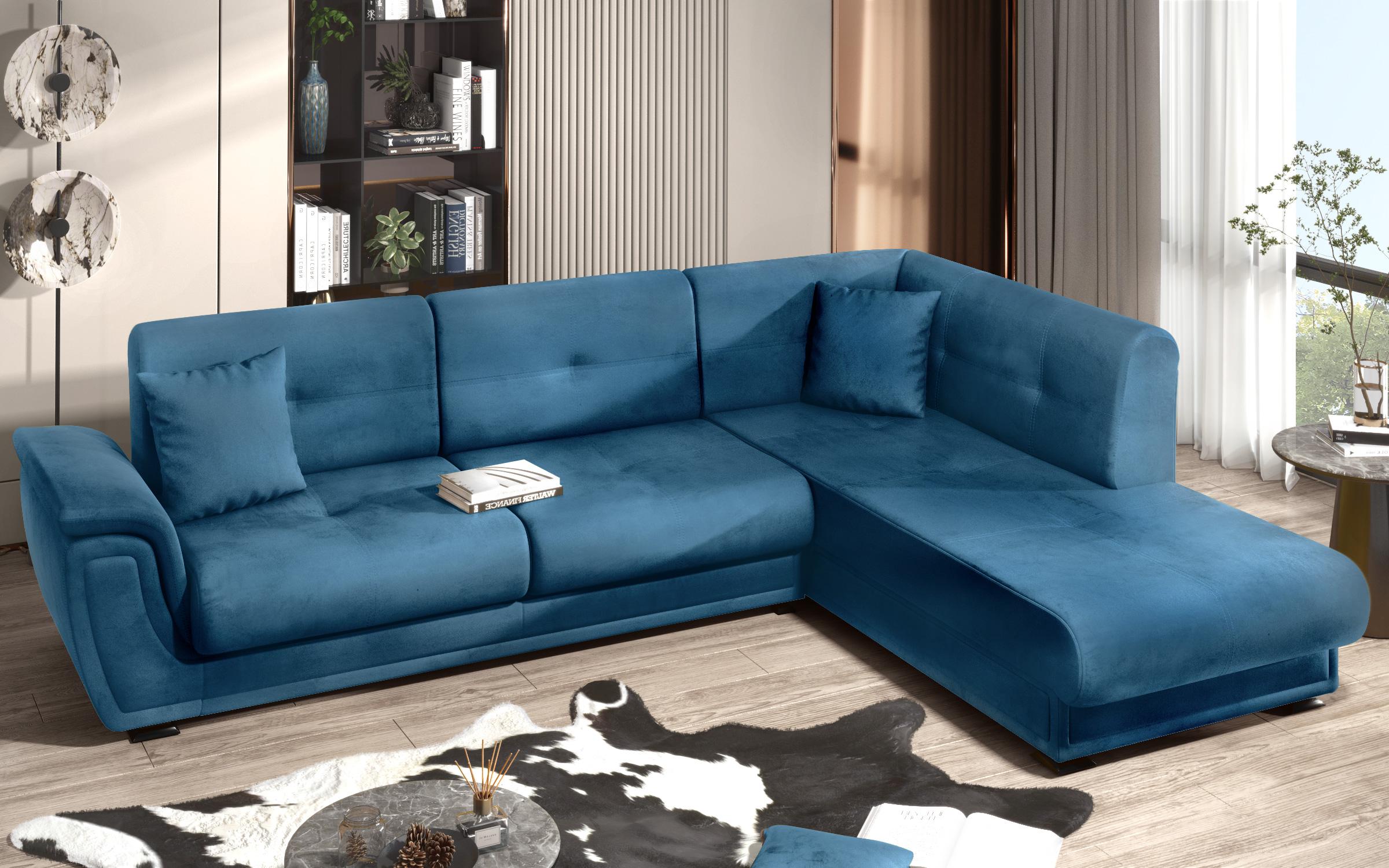 Γωνιακός καναπές Princes ΙΙ, μπλε  7